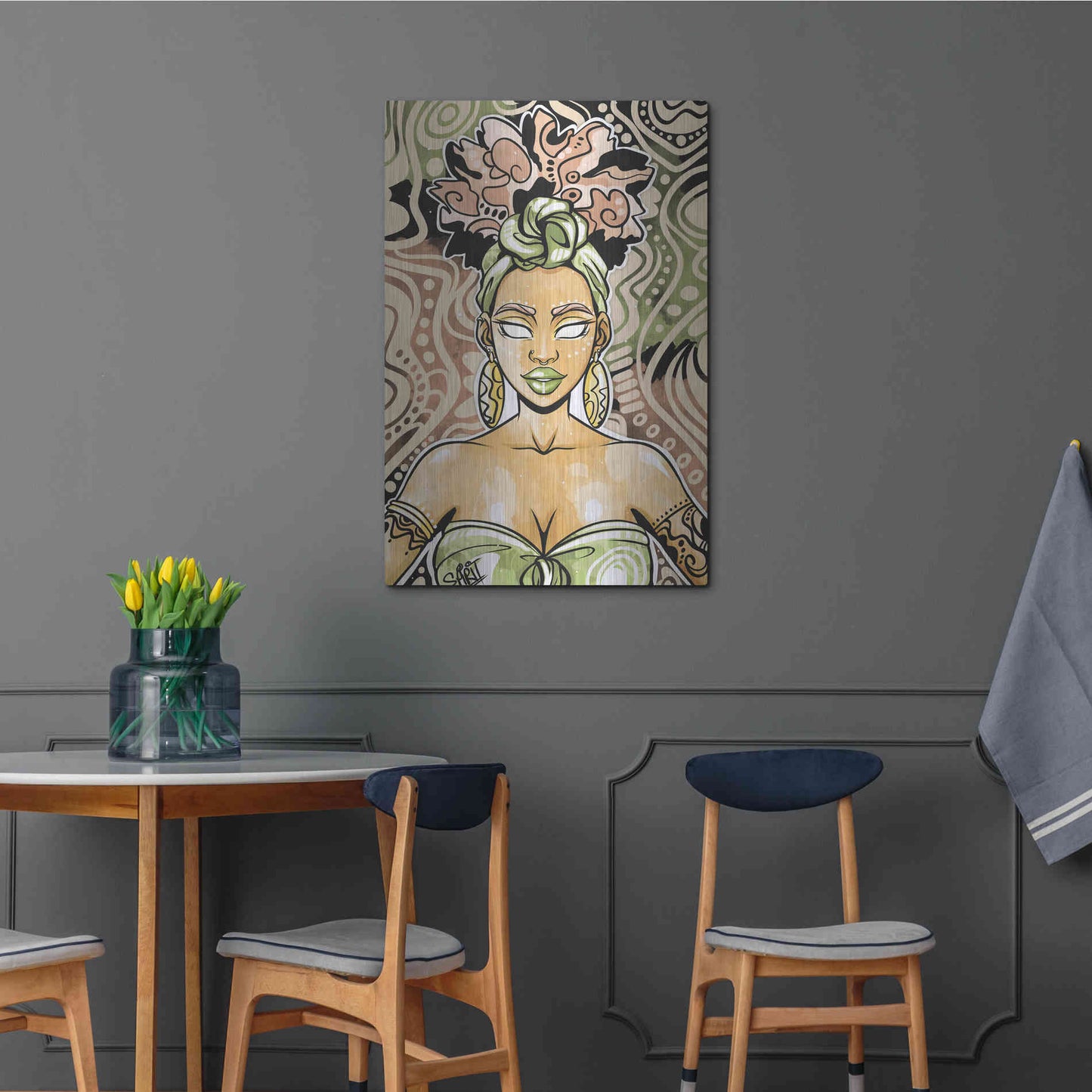 Luxe Metal Art 'Nailah by Justin Copeland Metal Wall Art,24x36