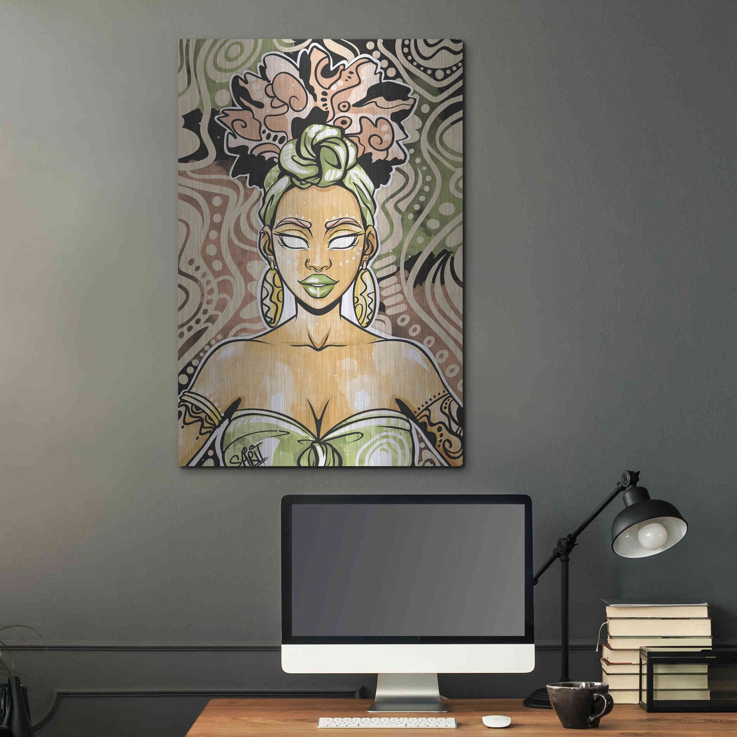 Luxe Metal Art 'Nailah by Justin Copeland Metal Wall Art,24x36