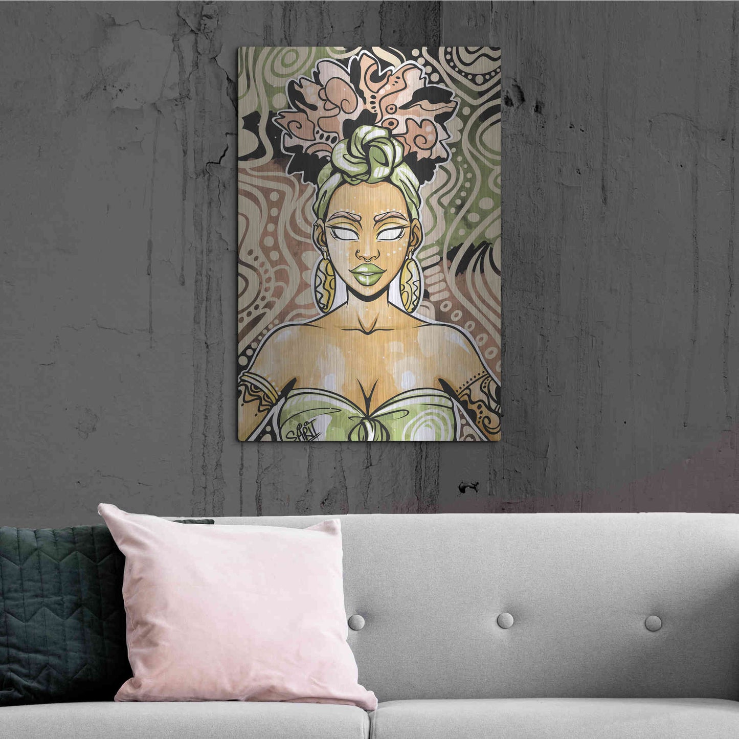 Luxe Metal Art 'Nailah by Justin Copeland Metal Wall Art,24x36