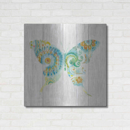 Luxe Metal Art 'Spring Dream Paisley IX' by Danhui Nai, Metal Wall Art,36x36