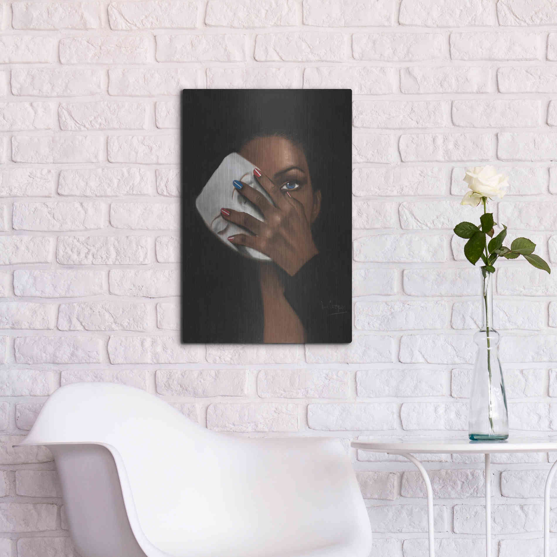 Luxe Metal Art 'In Justice for All by Laurie Cooper Metal Wall Art,16x24