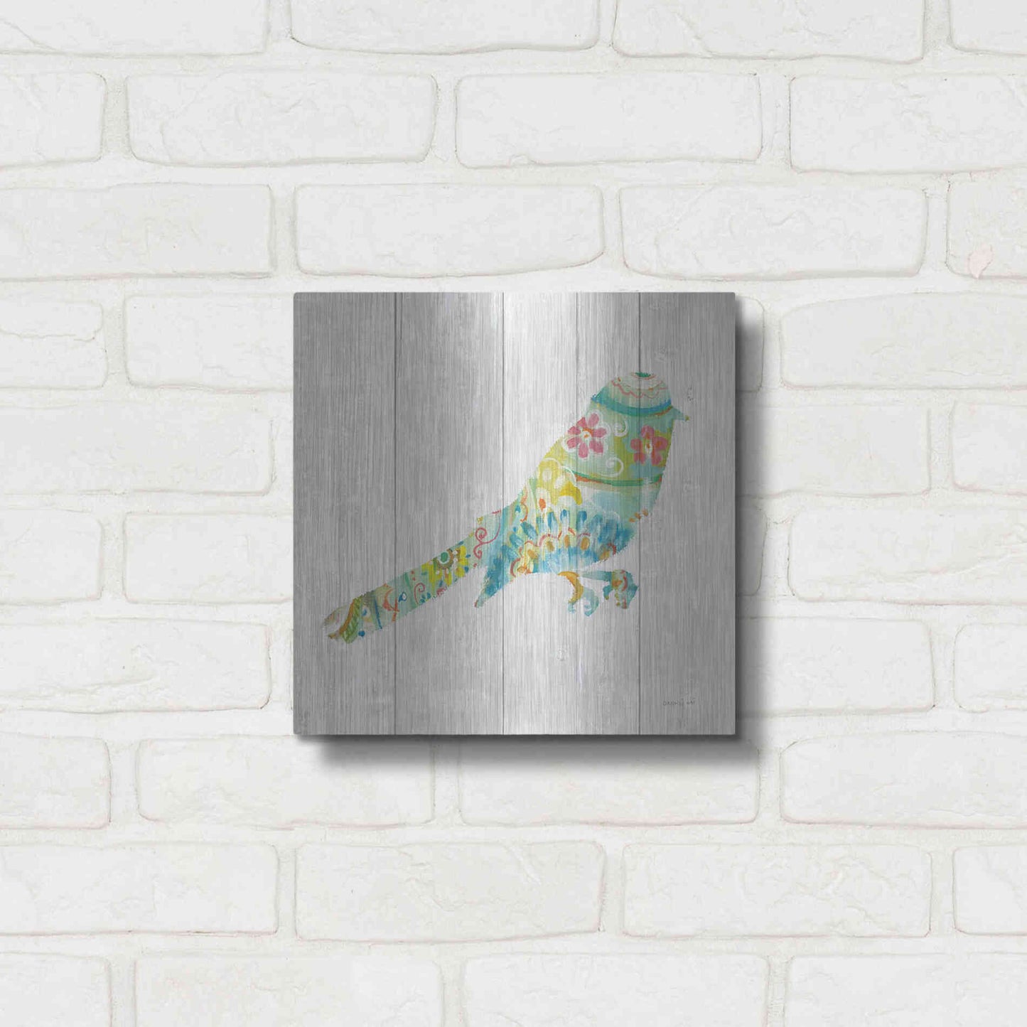 Luxe Metal Art 'Spring Dream Paisley X' by Danhui Nai, Metal Wall Art,12x12