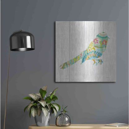 Luxe Metal Art 'Spring Dream Paisley X' by Danhui Nai, Metal Wall Art,24x24