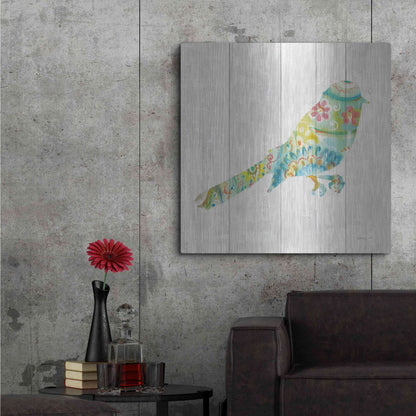 Luxe Metal Art 'Spring Dream Paisley X' by Danhui Nai, Metal Wall Art,36x36