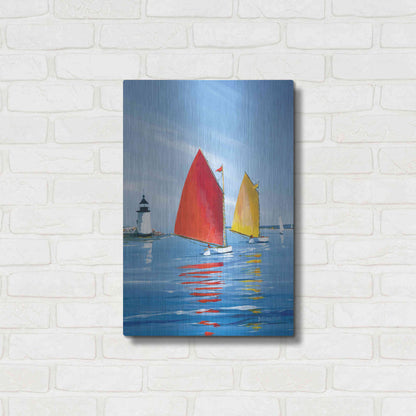 Luxe Metal Art  'Horizon Light'  by Sally Caldwell Fisher, Metal Wall Art,16x24