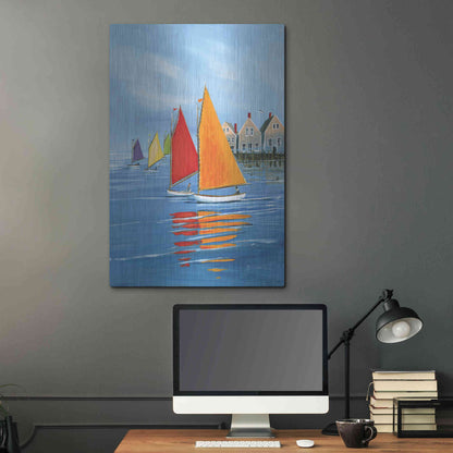 Luxe Metal Art  'Mariner’s Landing'  by Sally Caldwell Fisher, Metal Wall Art,24x36