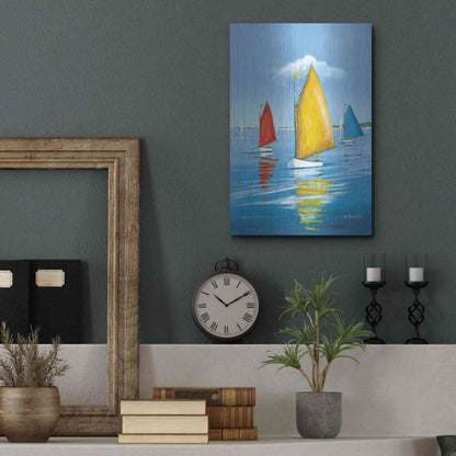 Luxe Metal Art  'Newport Regatta'  by Sally Caldwell Fisher, Metal Wall Art,12x16