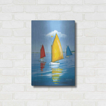 Luxe Metal Art  'Newport Regatta'  by Sally Caldwell Fisher, Metal Wall Art,16x24