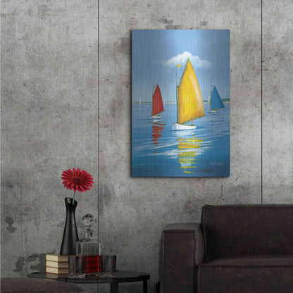 Luxe Metal Art  'Newport Regatta'  by Sally Caldwell Fisher, Metal Wall Art,24x36
