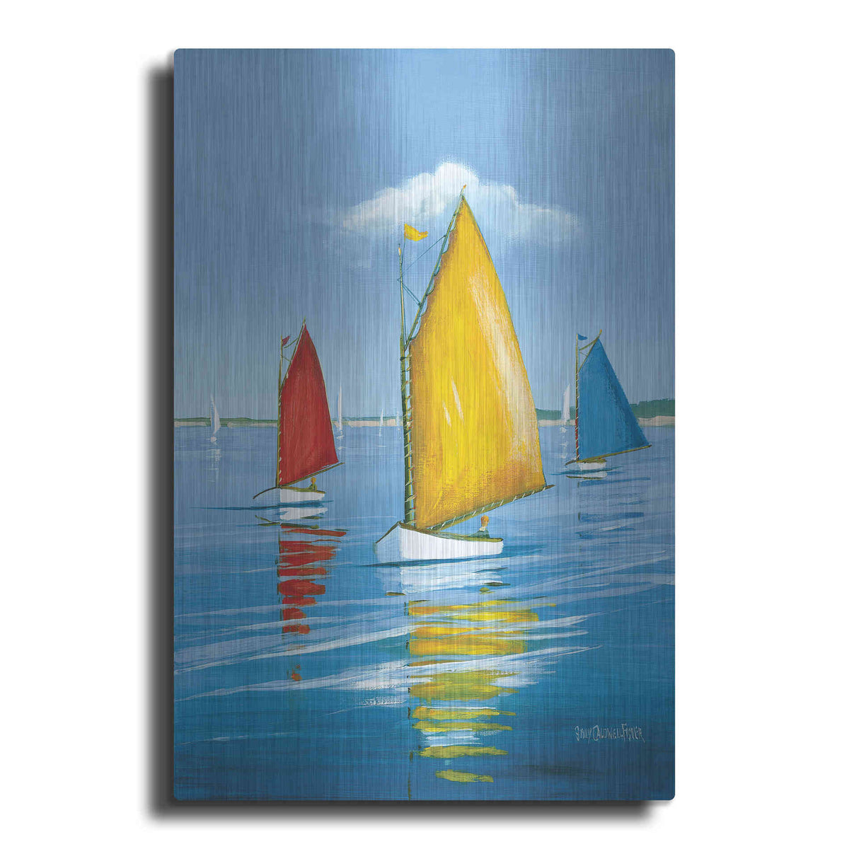Luxe Metal Art  'Newport Regatta'  by Sally Caldwell Fisher, Metal Wall Art