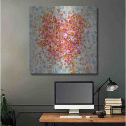 Luxe Metal Art 'Circle of Hearts' by Danhui Nai, Metal Wall Art,36x36