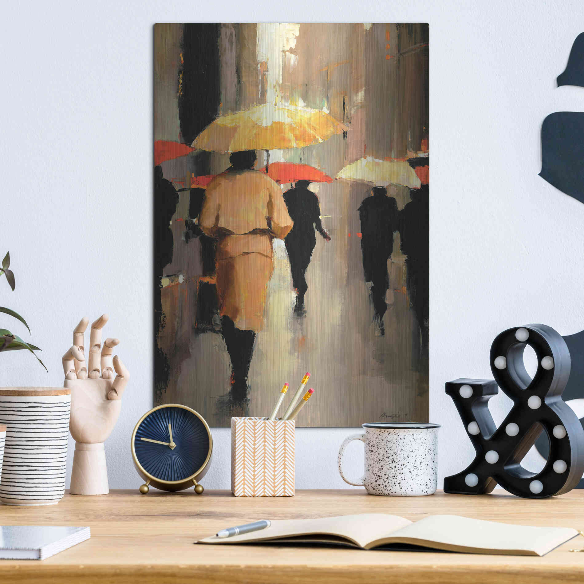 Luxe Metal Art  'In Barcelona'  by Lorraine Christie, Metal Wall Art,12x16