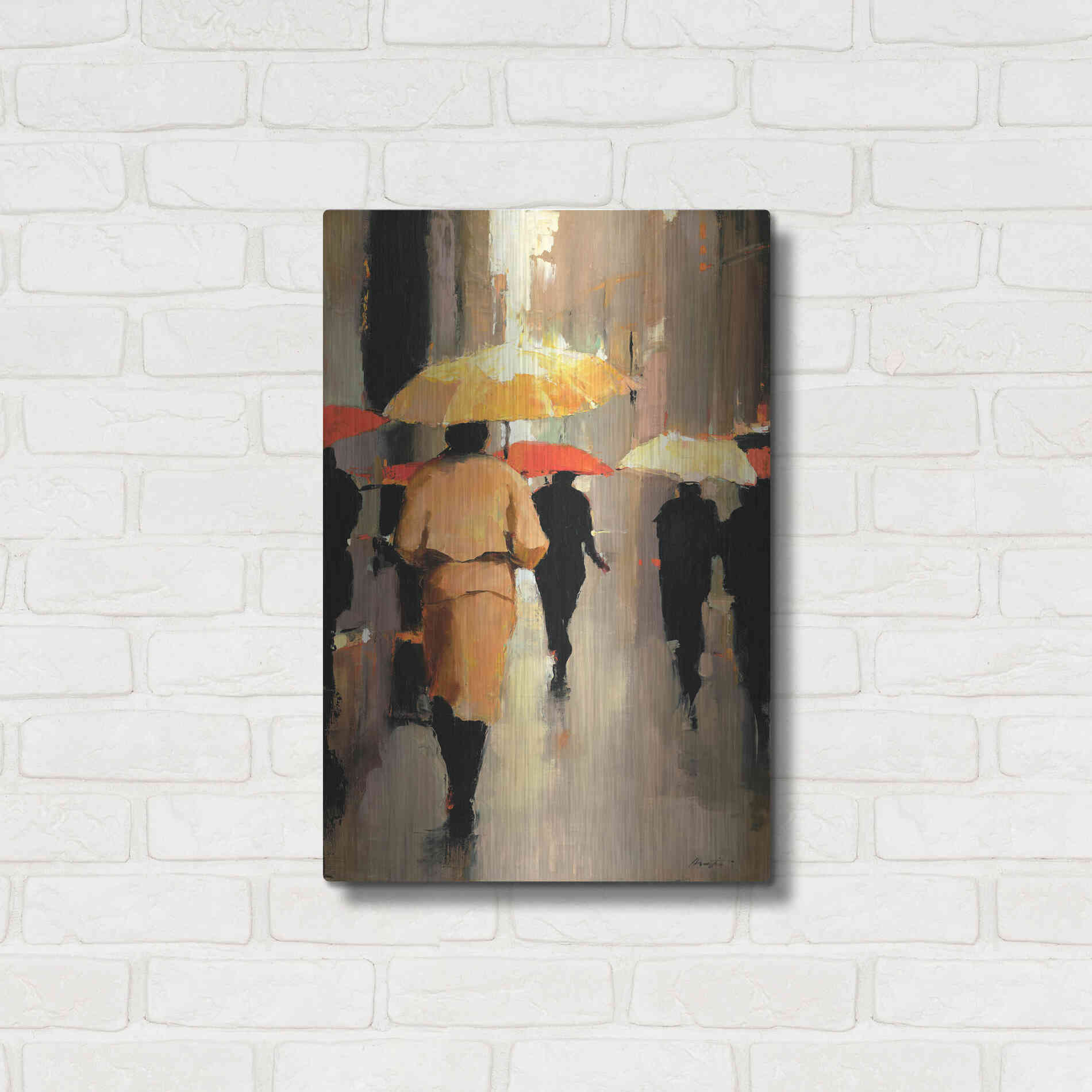 Luxe Metal Art  'In Barcelona'  by Lorraine Christie, Metal Wall Art,16x24