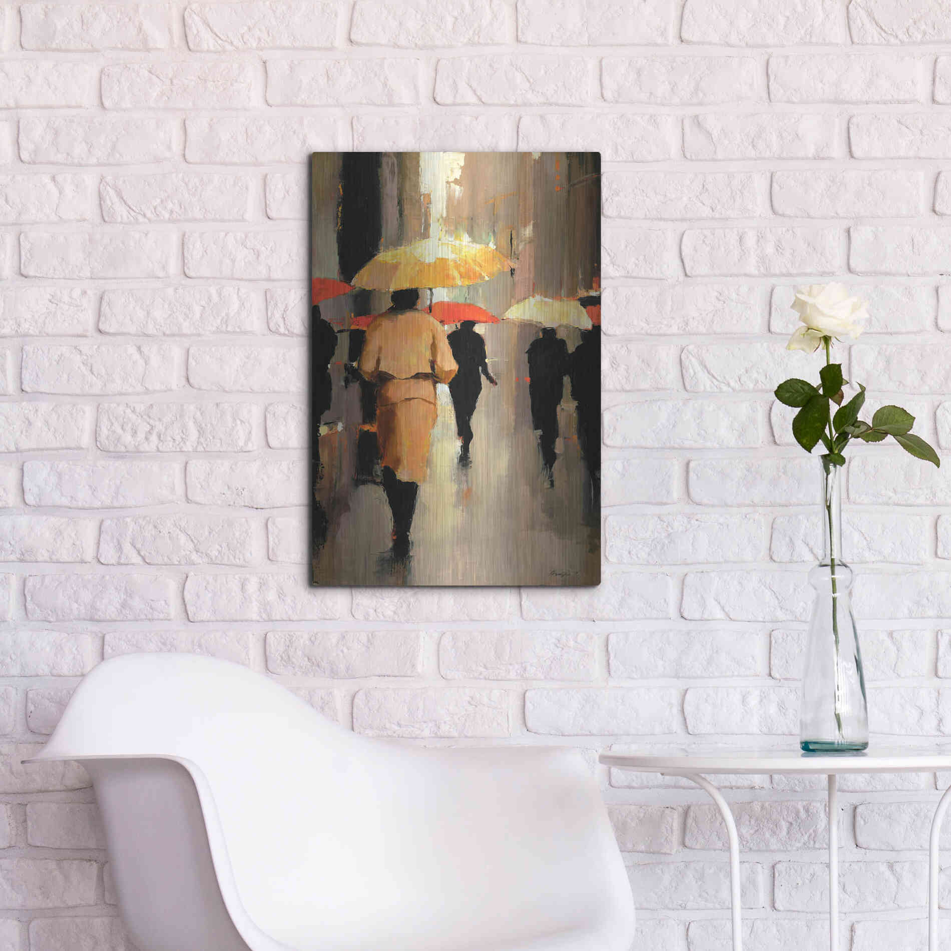 Luxe Metal Art  'In Barcelona'  by Lorraine Christie, Metal Wall Art,16x24