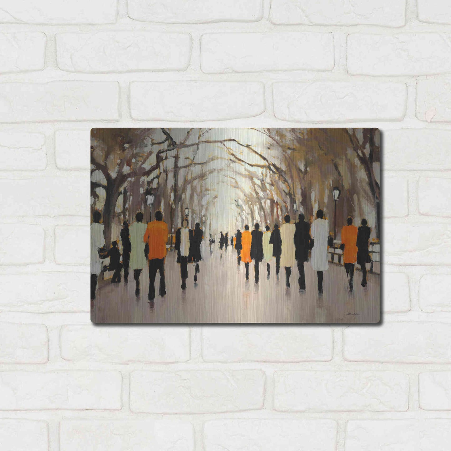 Luxe Metal Art  'Poet's Walk'  by Lorraine Christie, Metal Wall Art,16x12
