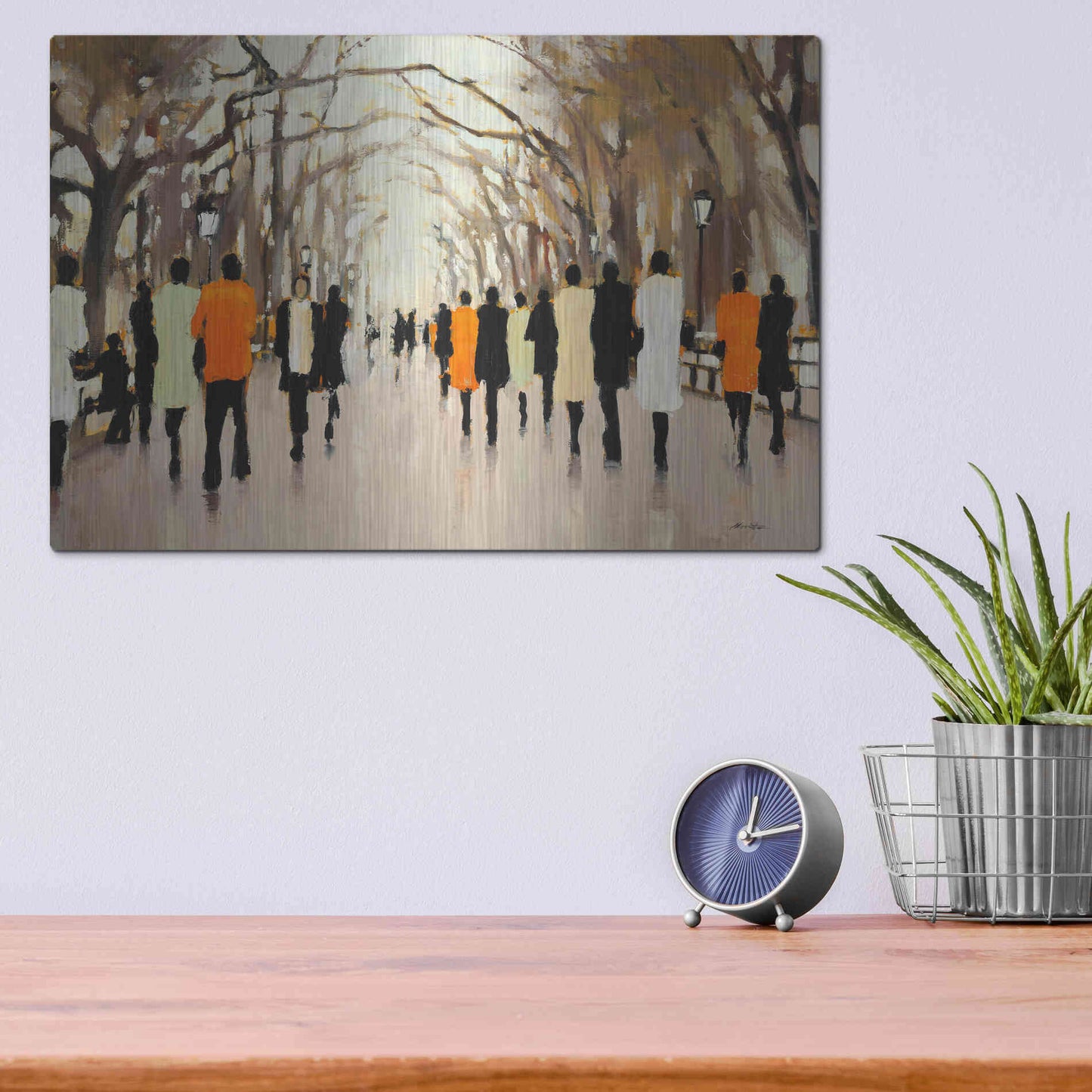Luxe Metal Art  'Poet's Walk'  by Lorraine Christie, Metal Wall Art,16x12