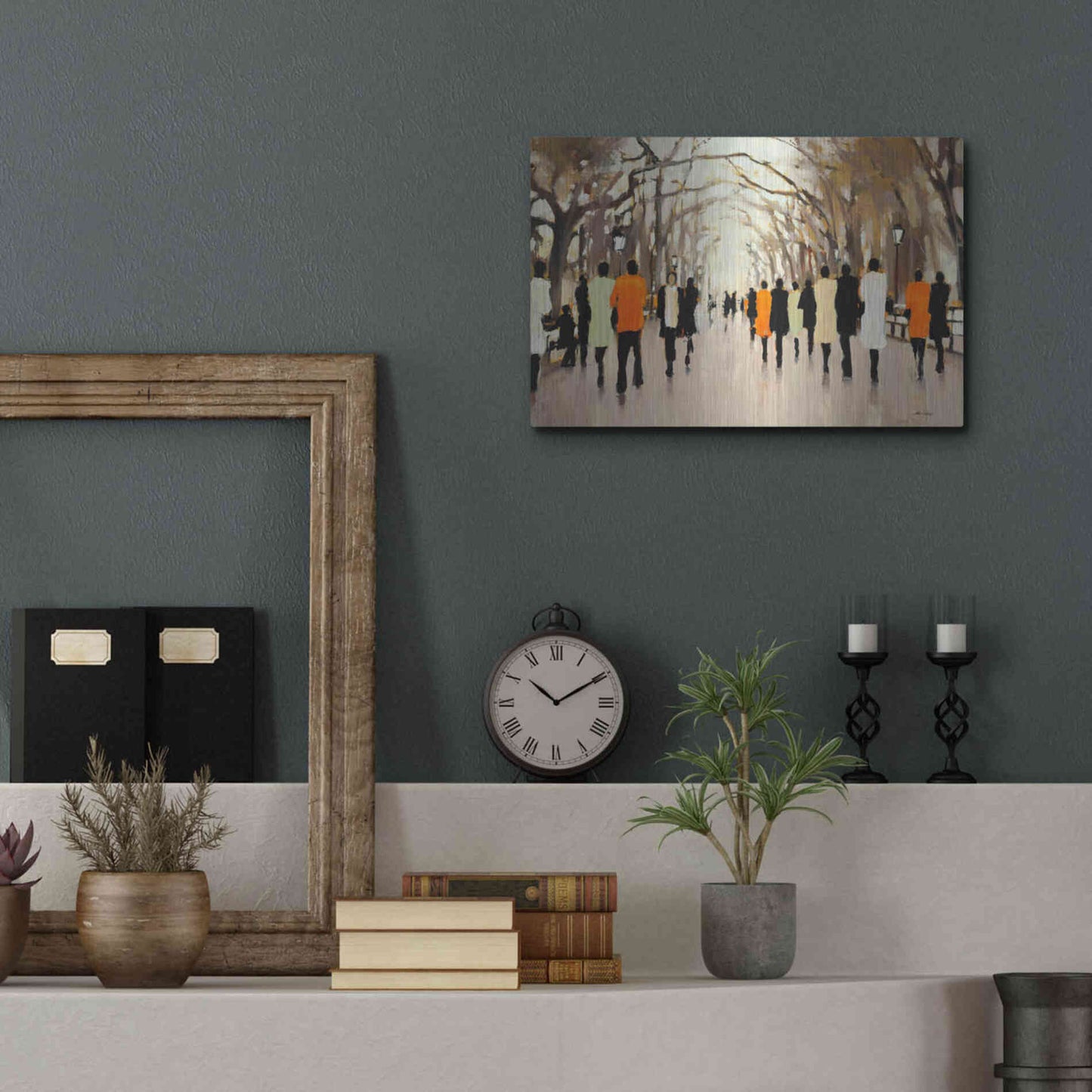 Luxe Metal Art  'Poet's Walk'  by Lorraine Christie, Metal Wall Art,16x12