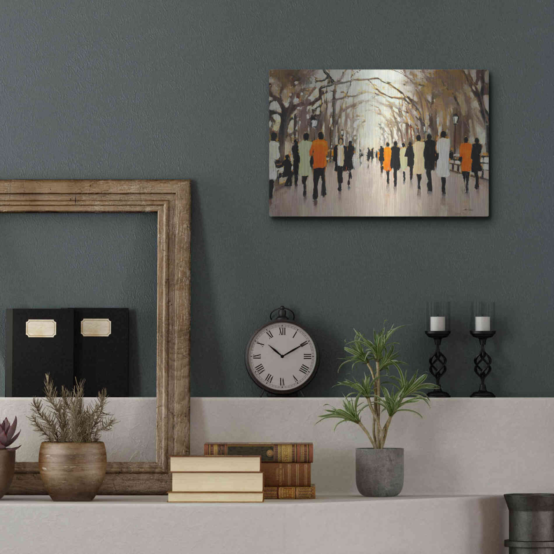 Luxe Metal Art  'Poet's Walk'  by Lorraine Christie, Metal Wall Art,16x12