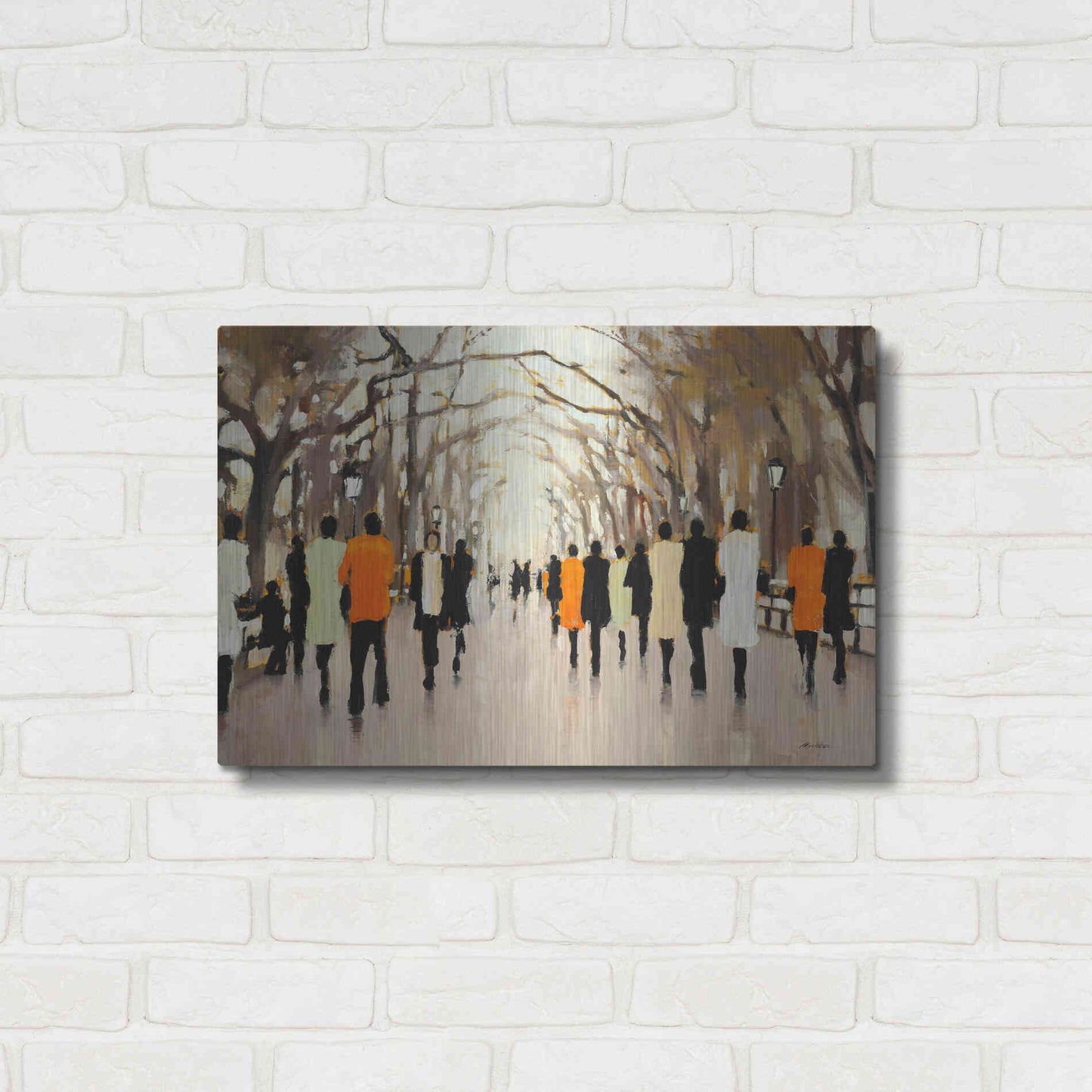 Luxe Metal Art  'Poet's Walk'  by Lorraine Christie, Metal Wall Art,24x16