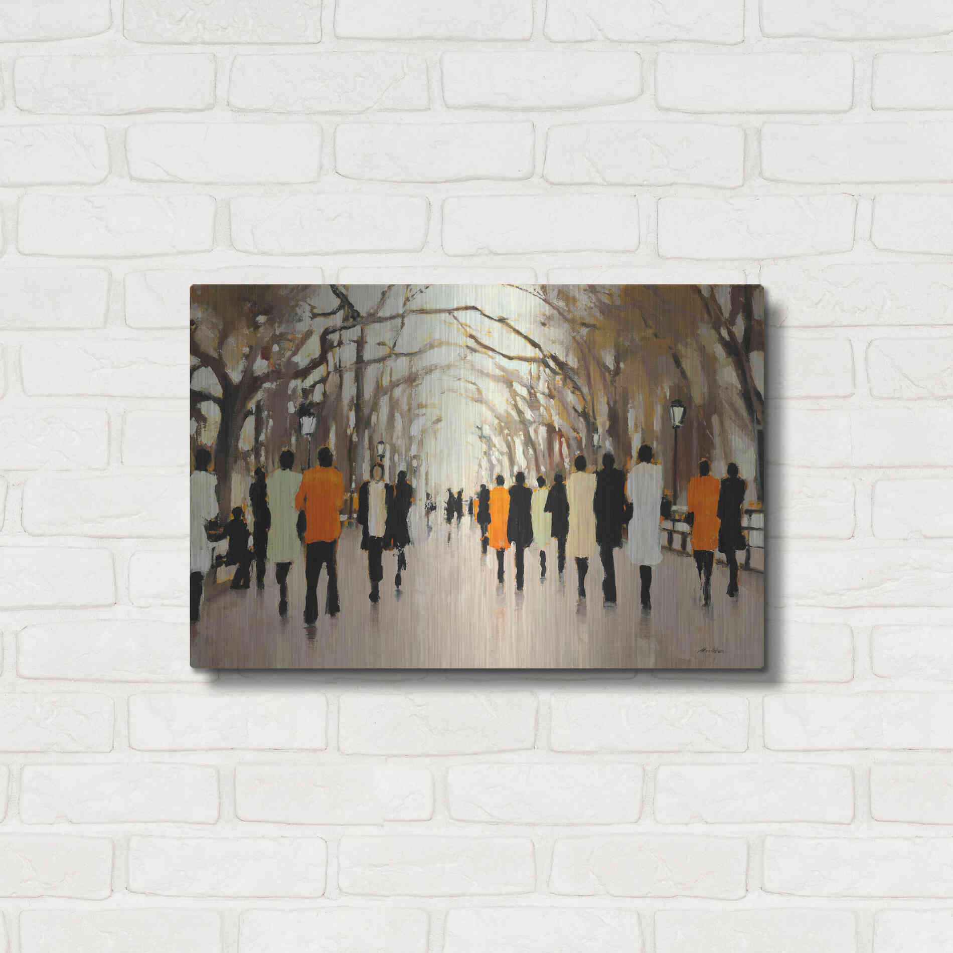 Luxe Metal Art  'Poet's Walk'  by Lorraine Christie, Metal Wall Art,24x16