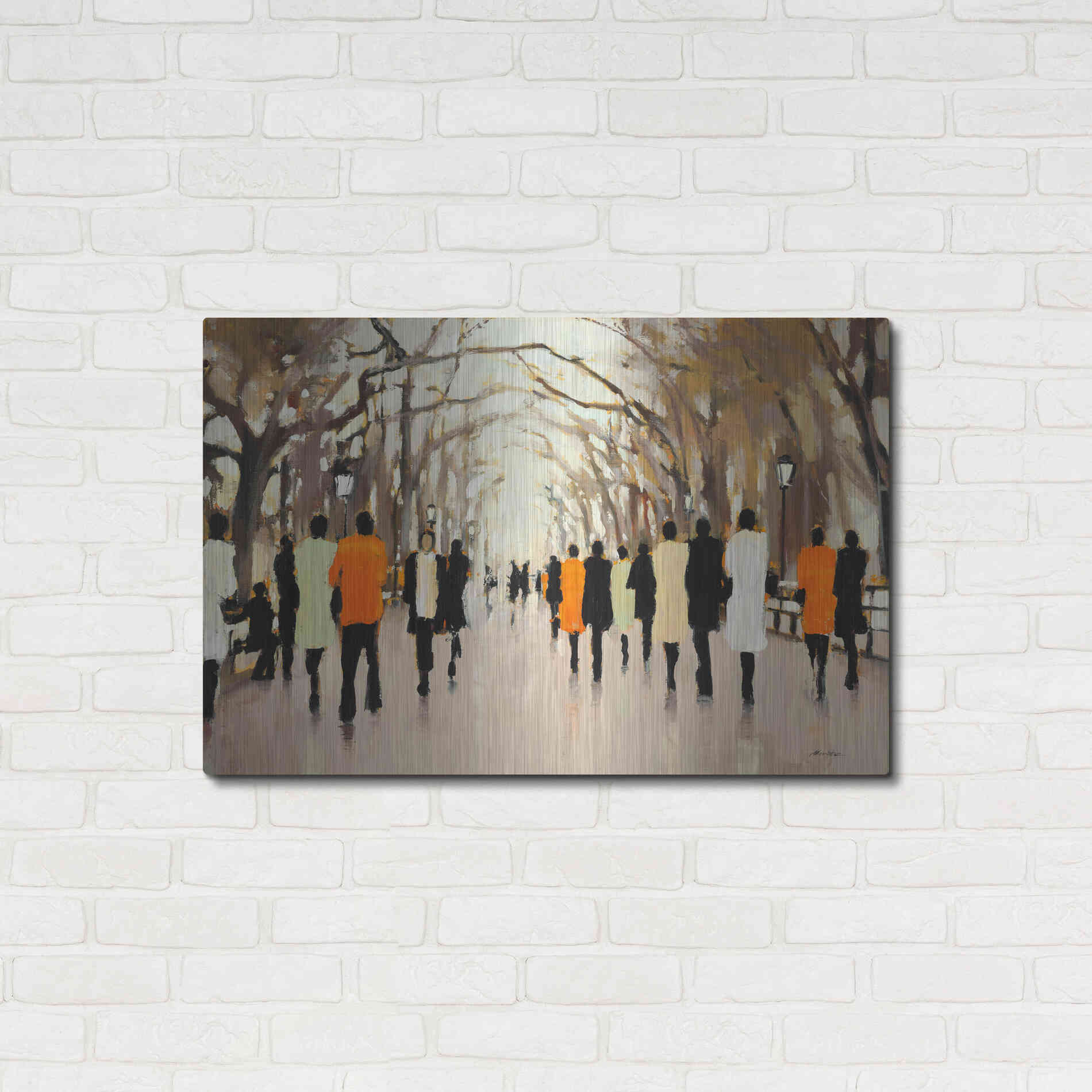 Luxe Metal Art  'Poet's Walk'  by Lorraine Christie, Metal Wall Art,36x24