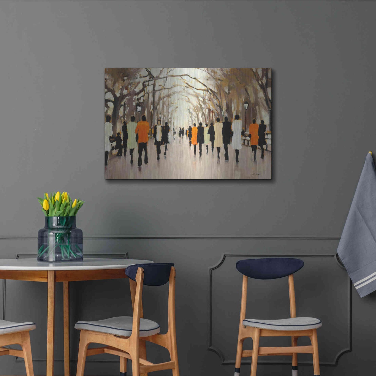 Luxe Metal Art  'Poet's Walk'  by Lorraine Christie, Metal Wall Art,36x24