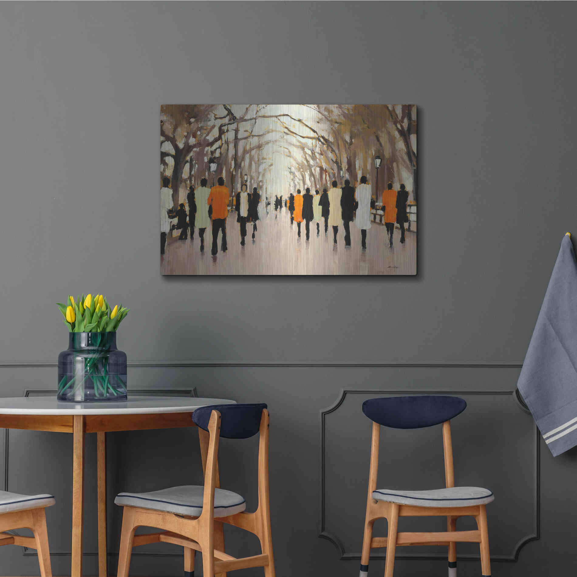 Luxe Metal Art  'Poet's Walk'  by Lorraine Christie, Metal Wall Art,36x24