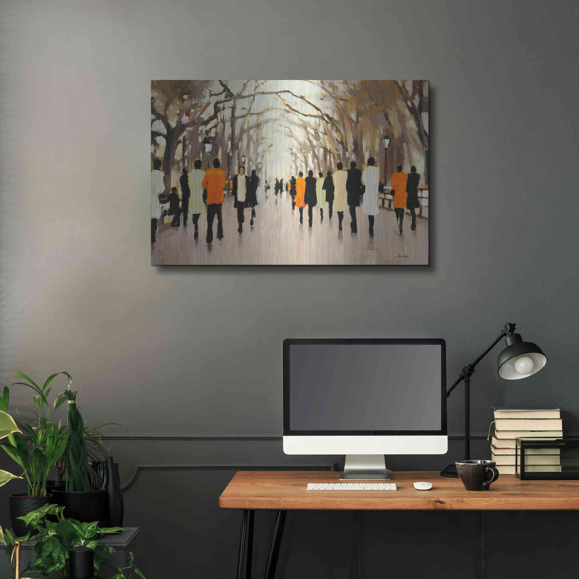 Luxe Metal Art  'Poet's Walk'  by Lorraine Christie, Metal Wall Art,36x24