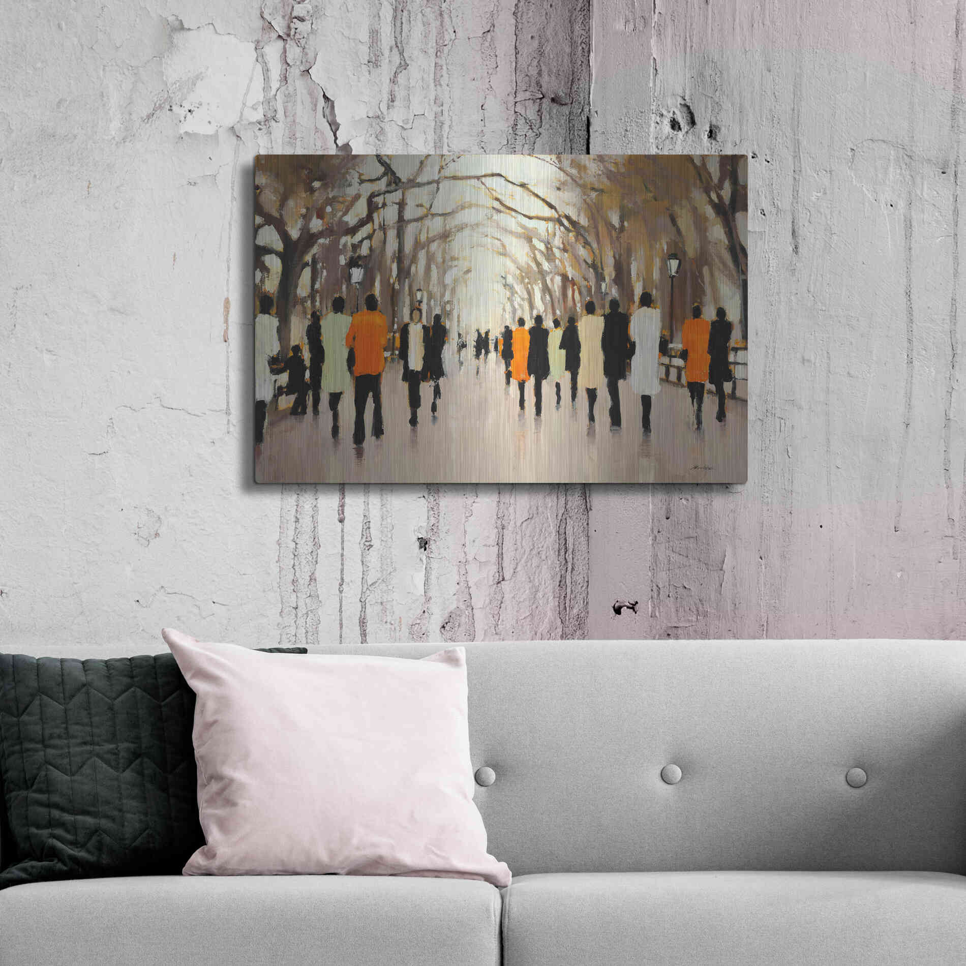 Luxe Metal Art  'Poet's Walk'  by Lorraine Christie, Metal Wall Art,36x24