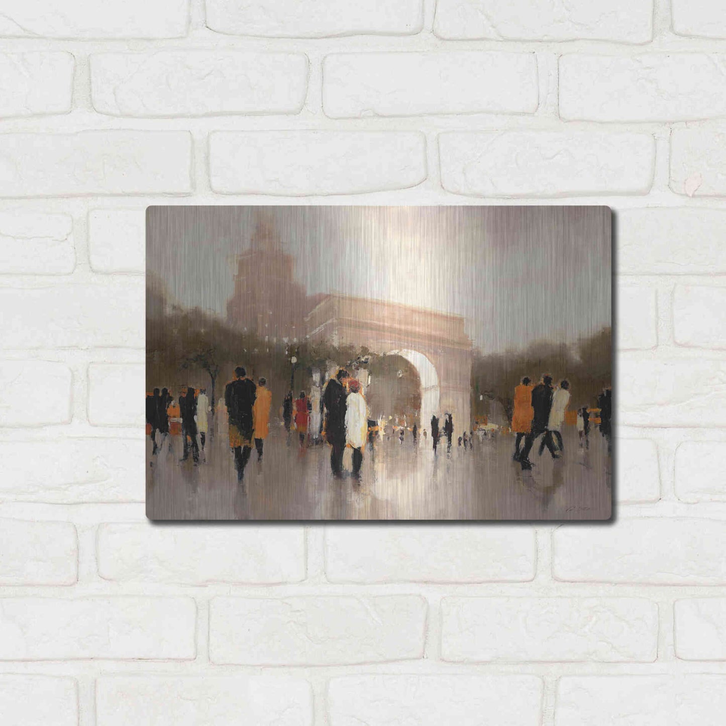 Luxe Metal Art  'Monumental Day'  by Lorraine Christie, Metal Wall Art,16x12