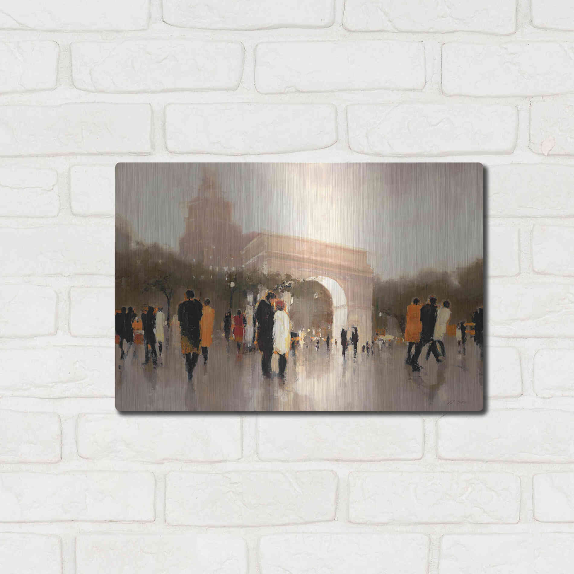 Luxe Metal Art  'Monumental Day'  by Lorraine Christie, Metal Wall Art,16x12