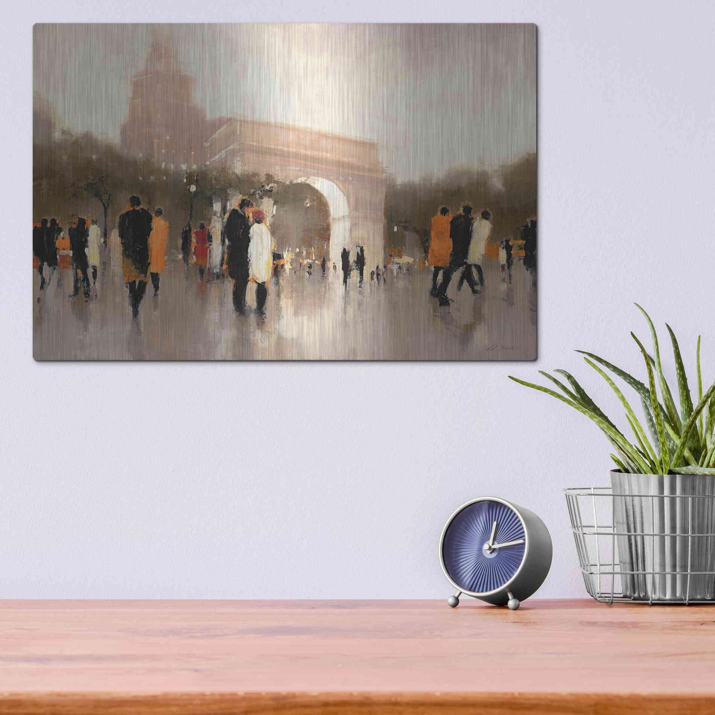 Luxe Metal Art  'Monumental Day'  by Lorraine Christie, Metal Wall Art,16x12