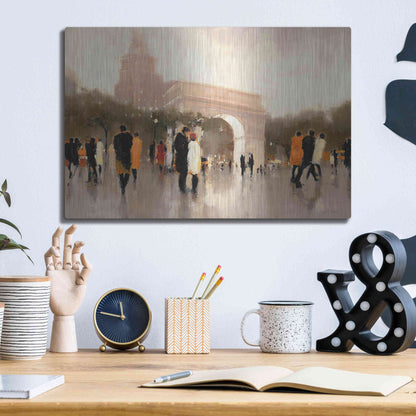 Luxe Metal Art  'Monumental Day'  by Lorraine Christie, Metal Wall Art,16x12