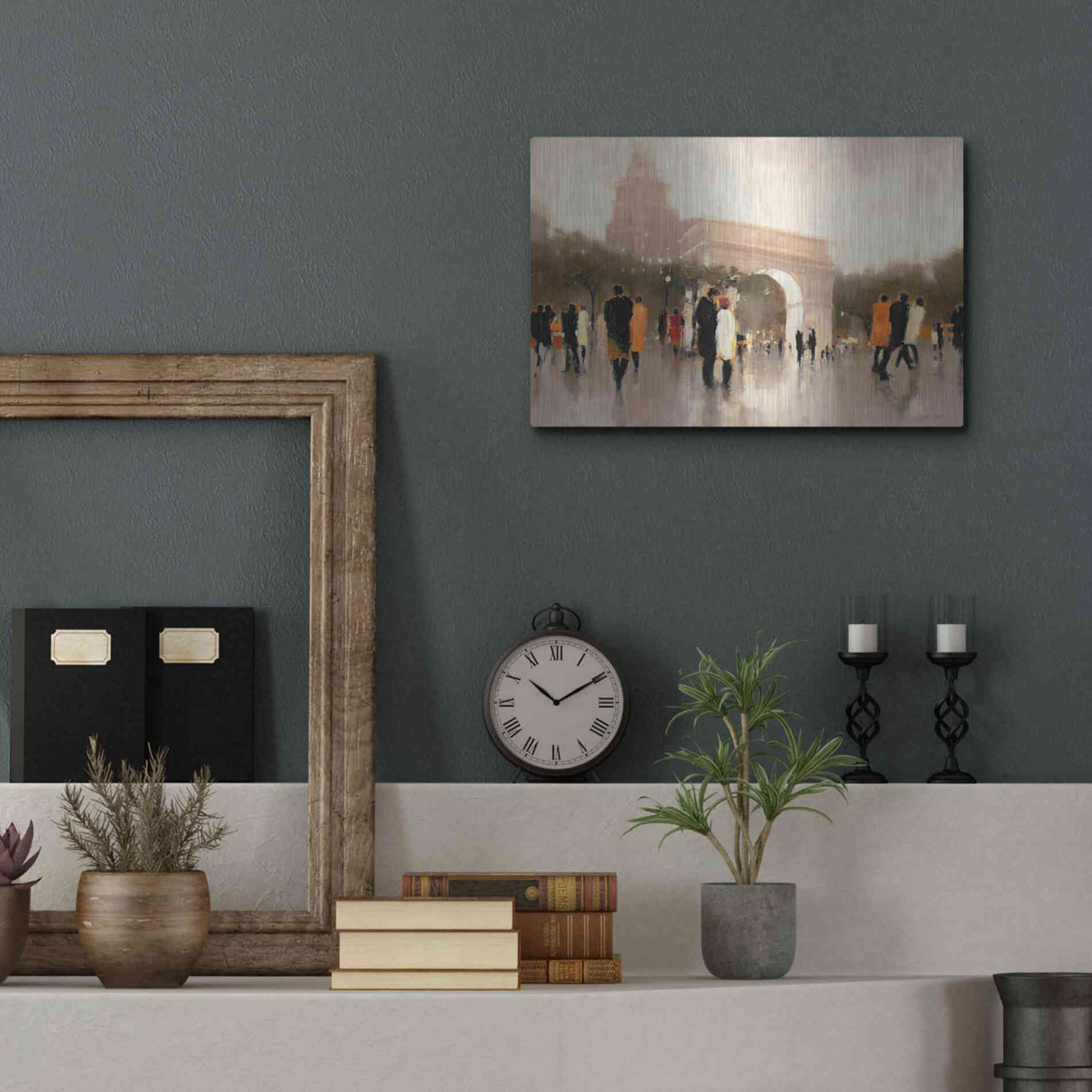 Luxe Metal Art  'Monumental Day'  by Lorraine Christie, Metal Wall Art,16x12