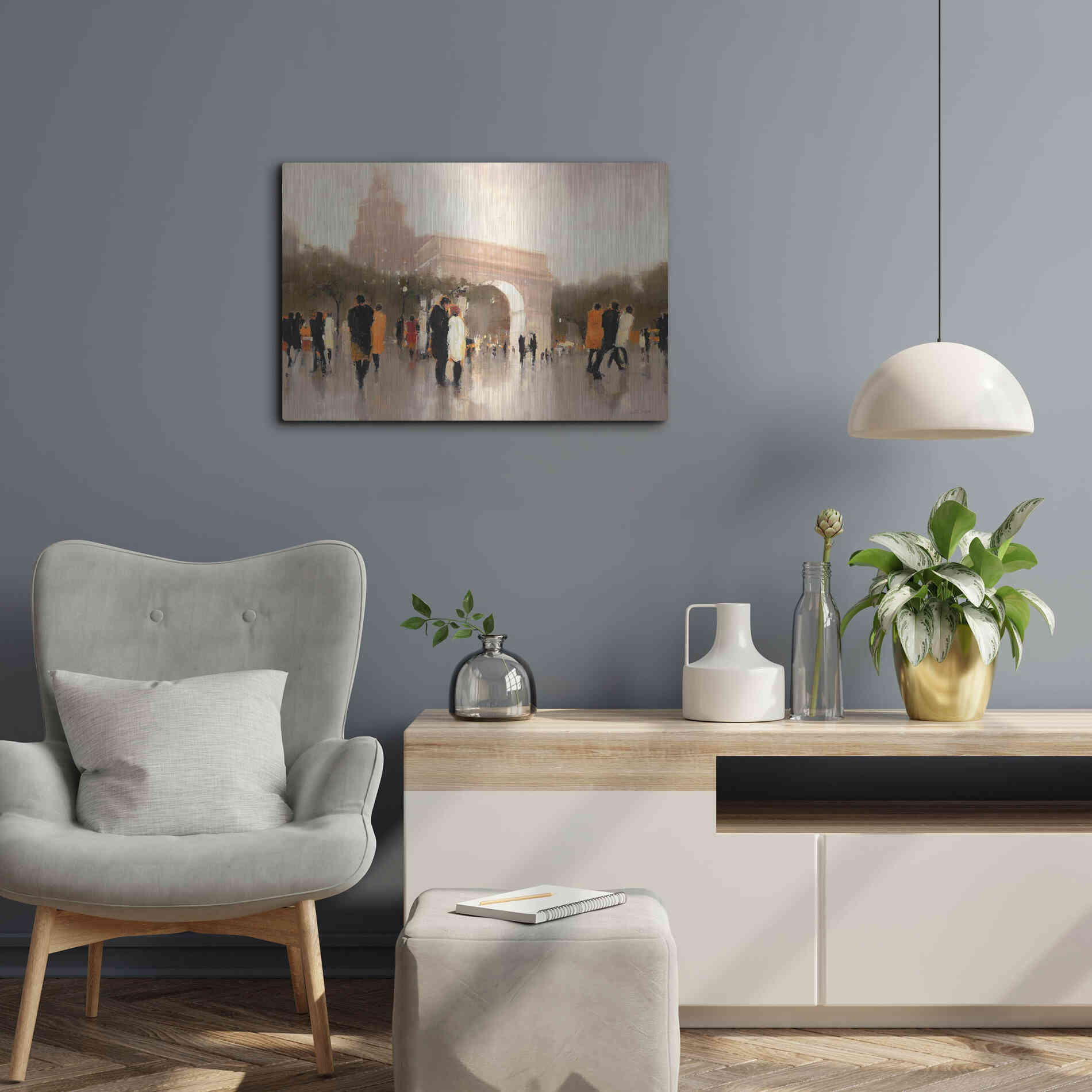 Luxe Metal Art  'Monumental Day'  by Lorraine Christie, Metal Wall Art,24x16