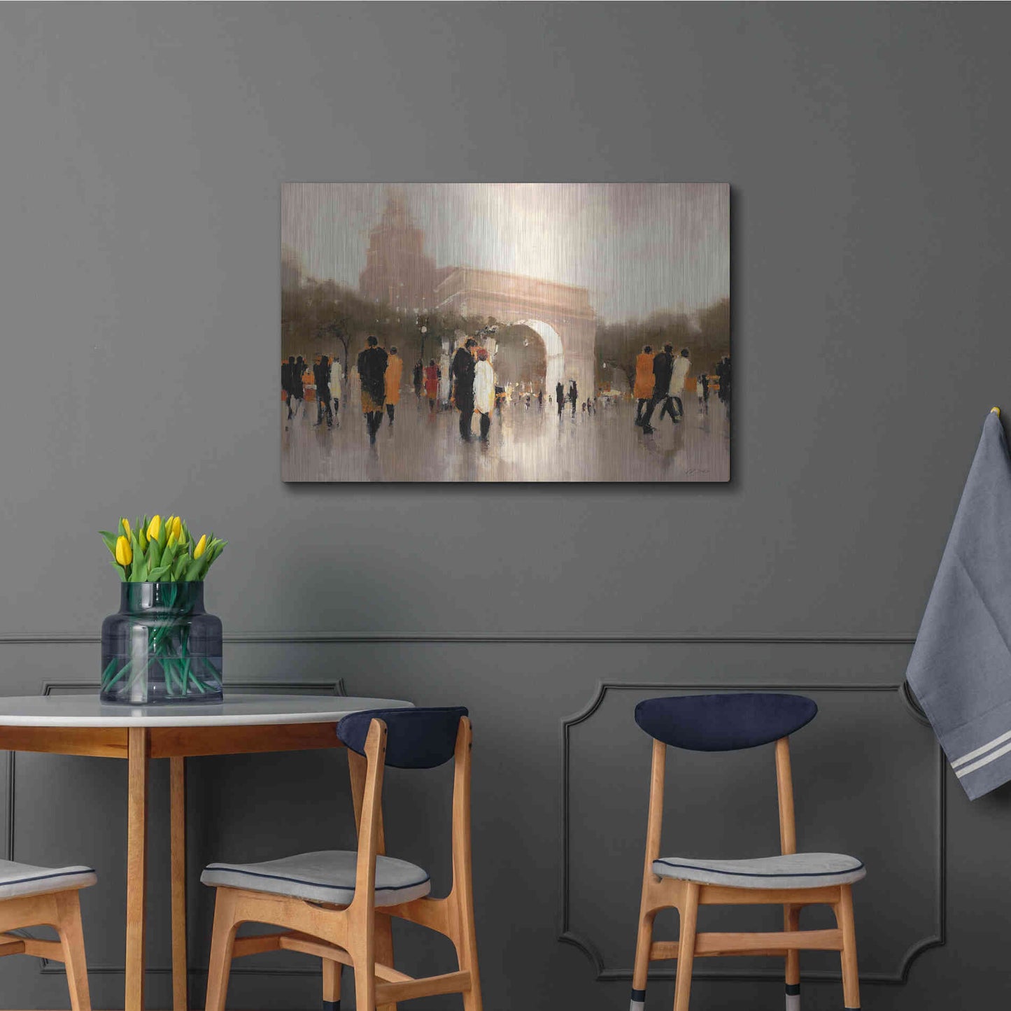 Luxe Metal Art  'Monumental Day'  by Lorraine Christie, Metal Wall Art,36x24