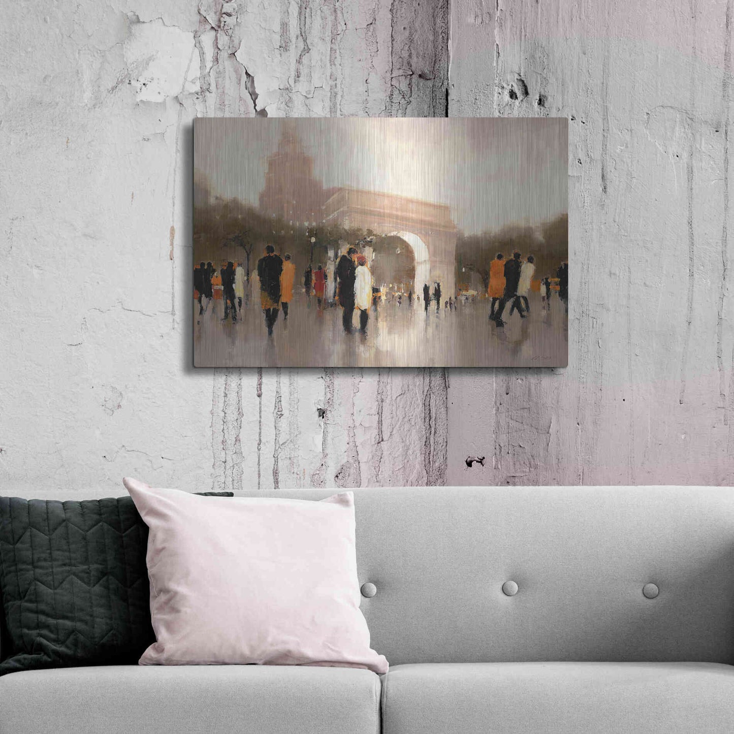Luxe Metal Art  'Monumental Day'  by Lorraine Christie, Metal Wall Art,36x24