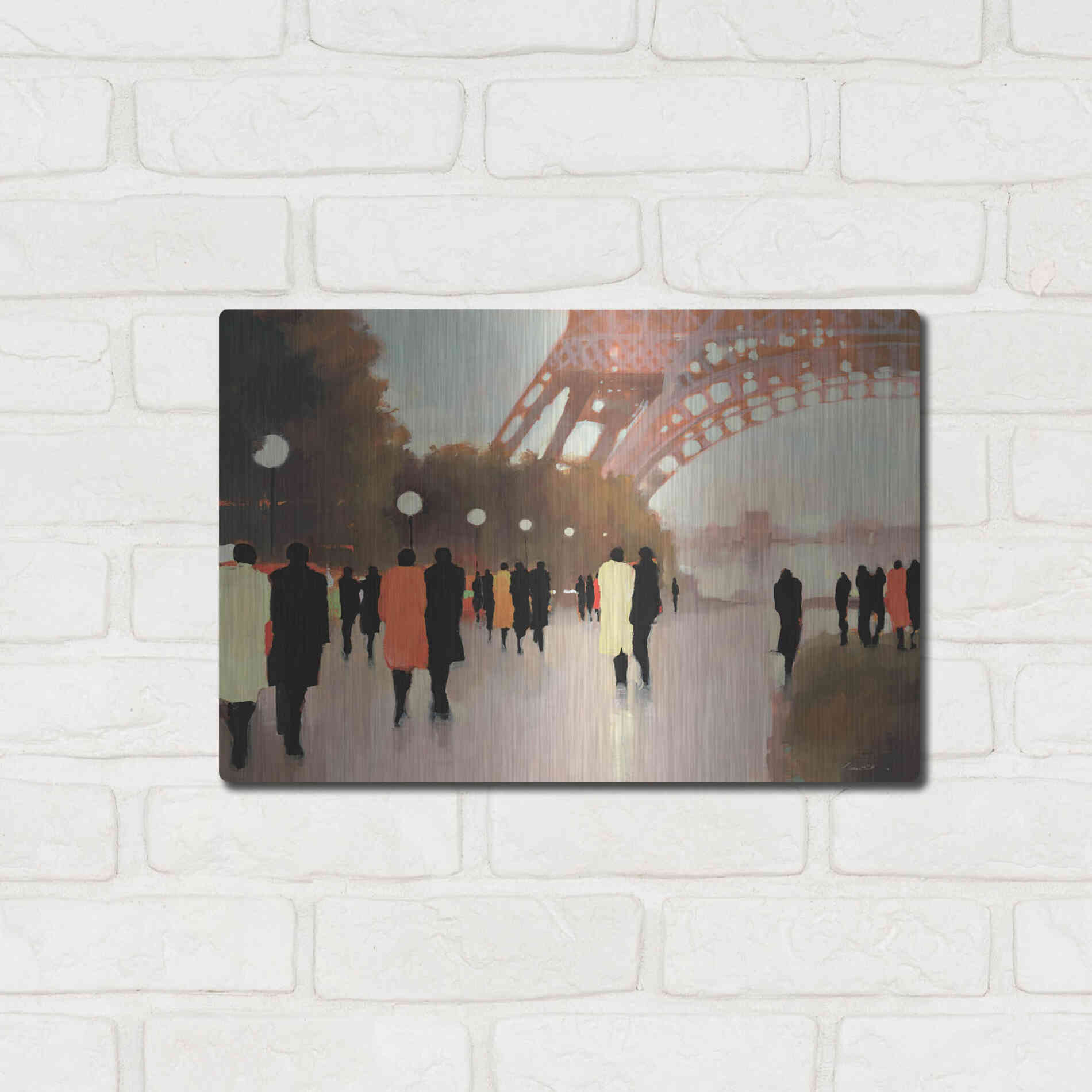 Luxe Metal Art  'Paris Remembered'  by Lorraine Christie, Metal Wall Art,16x12