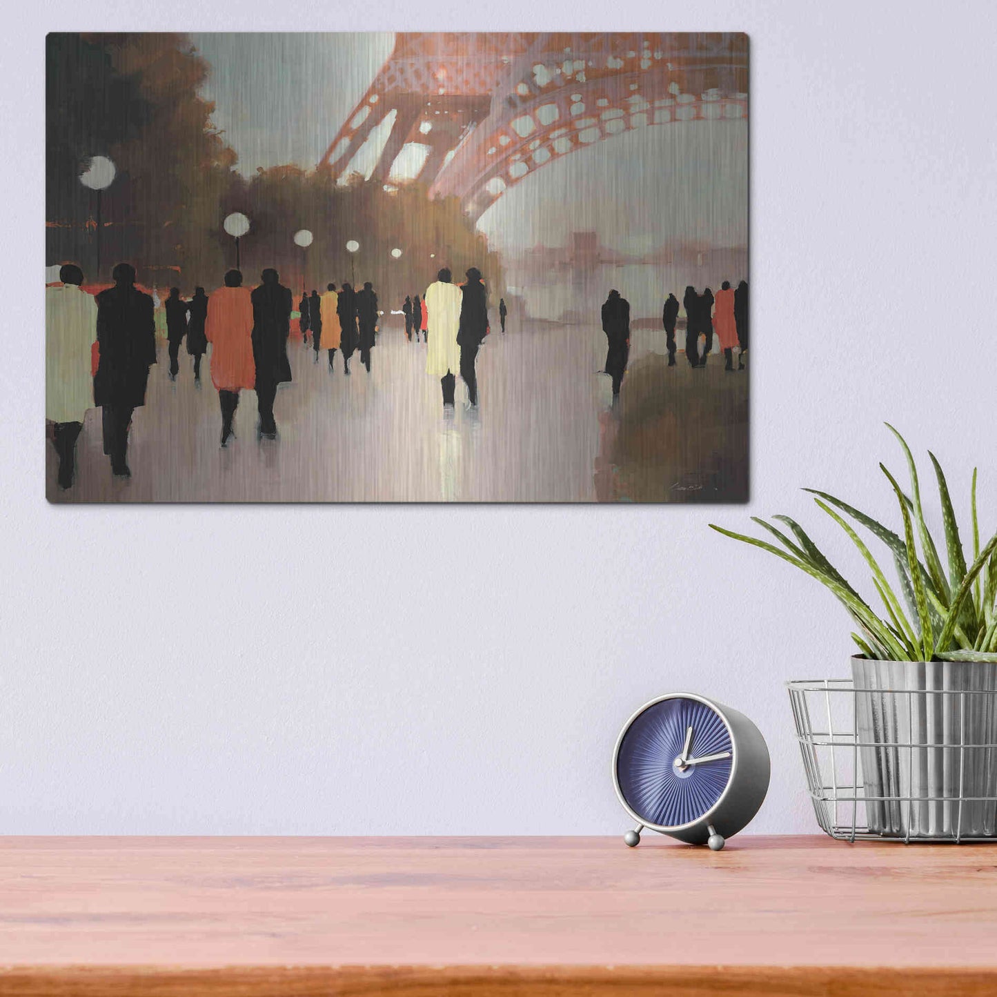 Luxe Metal Art  'Paris Remembered'  by Lorraine Christie, Metal Wall Art,16x12