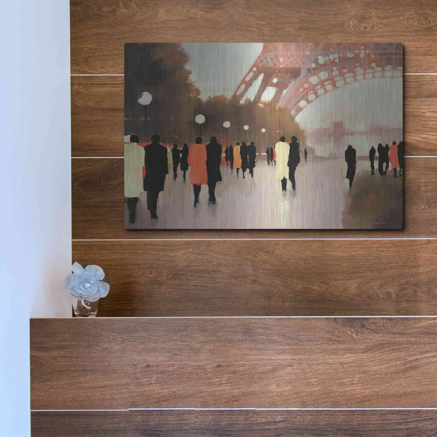 Luxe Metal Art  'Paris Remembered'  by Lorraine Christie, Metal Wall Art,16x12