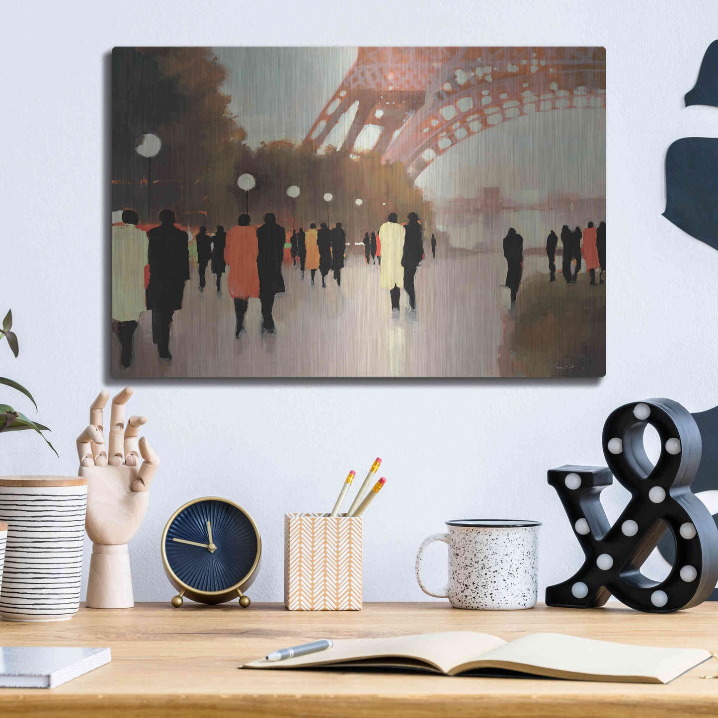 Luxe Metal Art  'Paris Remembered'  by Lorraine Christie, Metal Wall Art,16x12