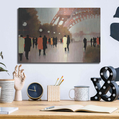 Luxe Metal Art  'Paris Remembered'  by Lorraine Christie, Metal Wall Art,16x12