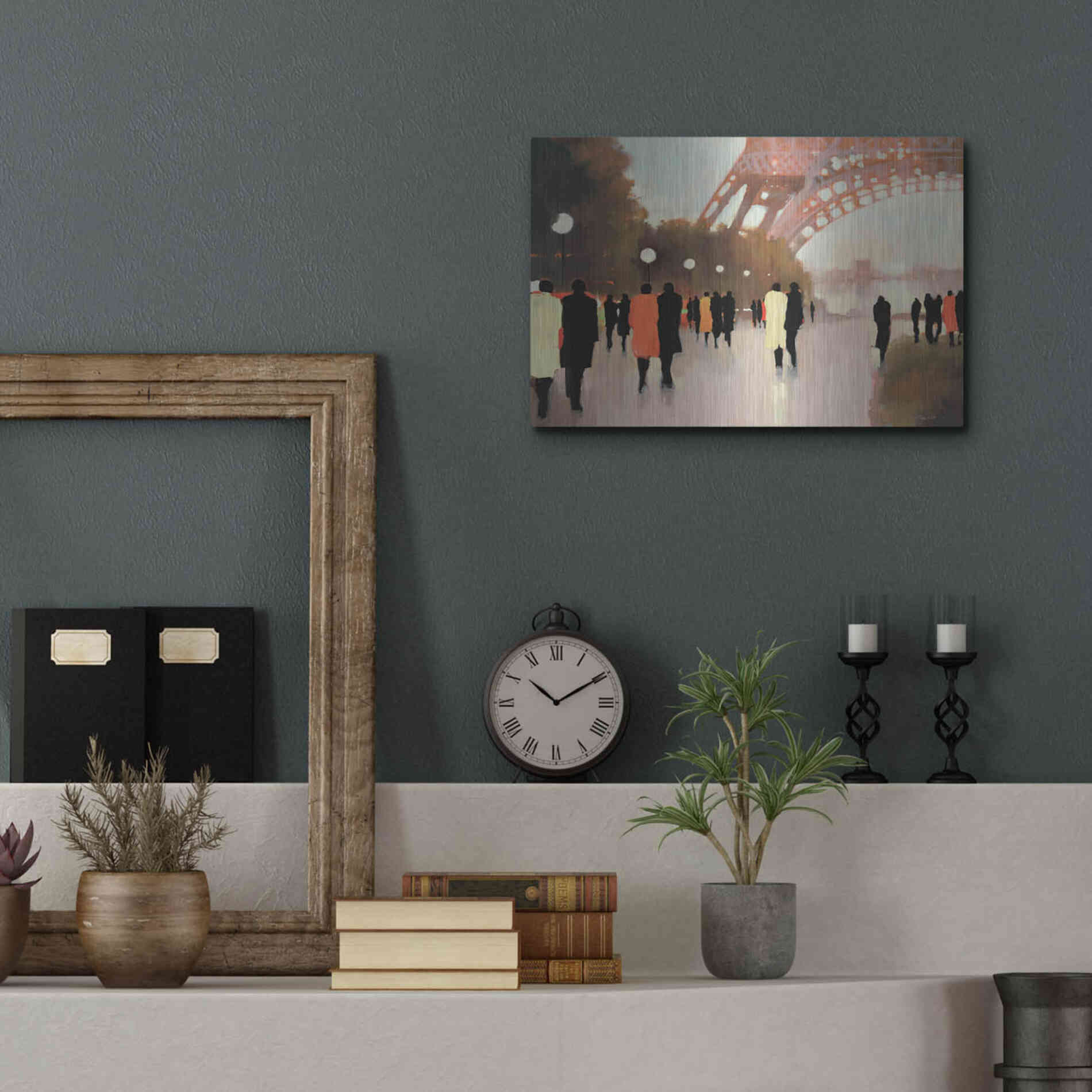 Luxe Metal Art  'Paris Remembered'  by Lorraine Christie, Metal Wall Art,16x12
