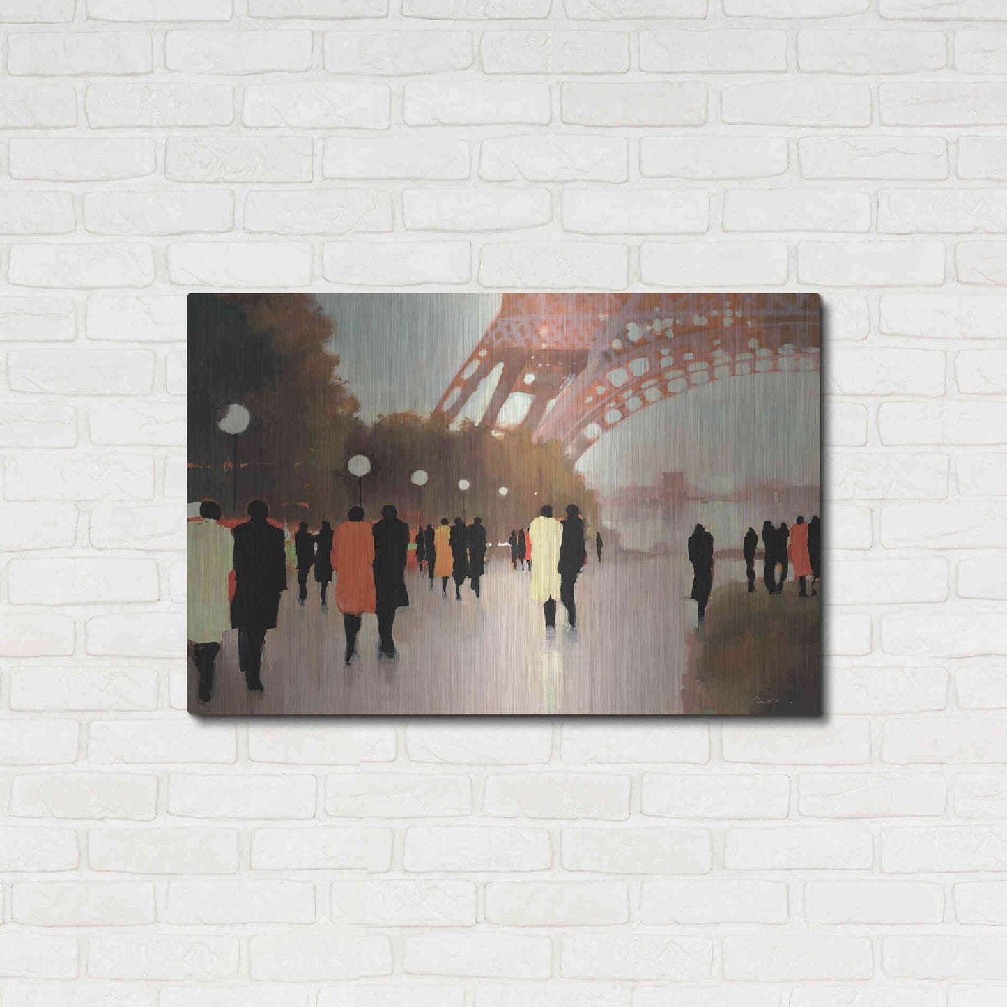Luxe Metal Art  'Paris Remembered'  by Lorraine Christie, Metal Wall Art,36x24