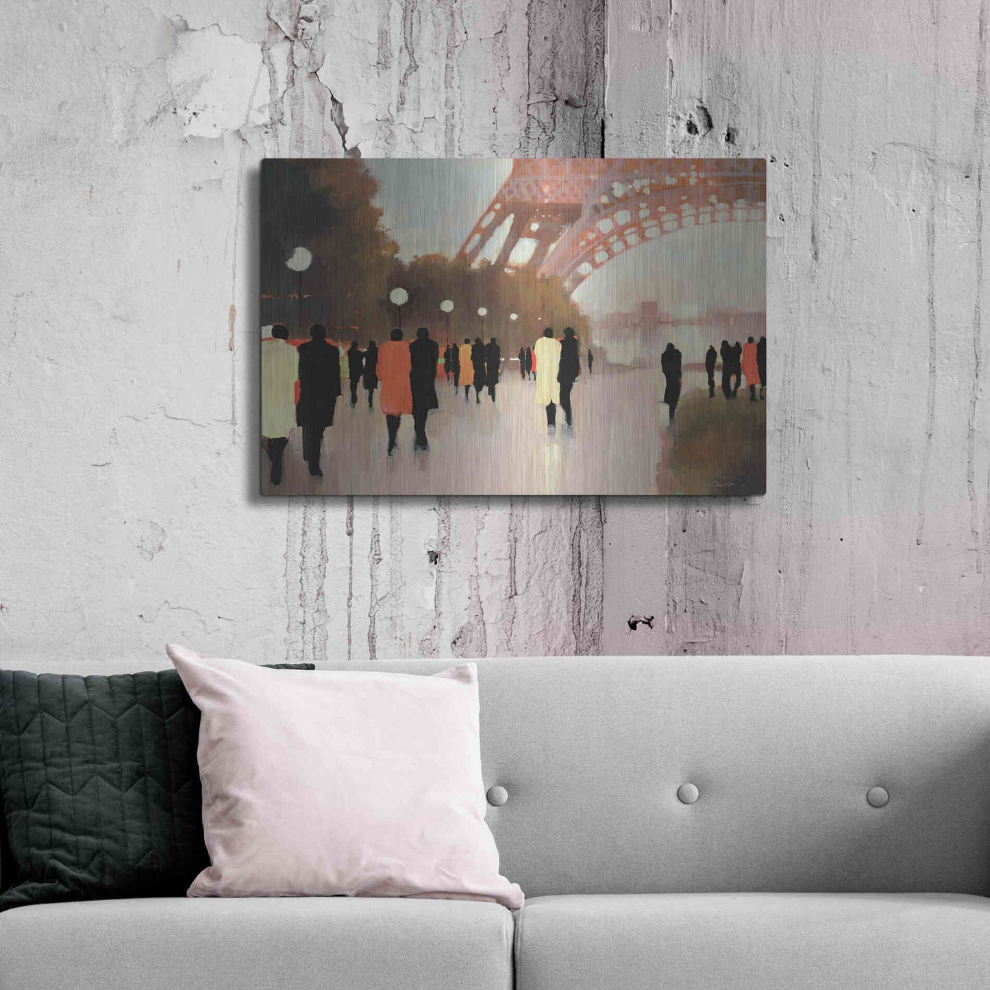 Luxe Metal Art  'Paris Remembered'  by Lorraine Christie, Metal Wall Art,36x24