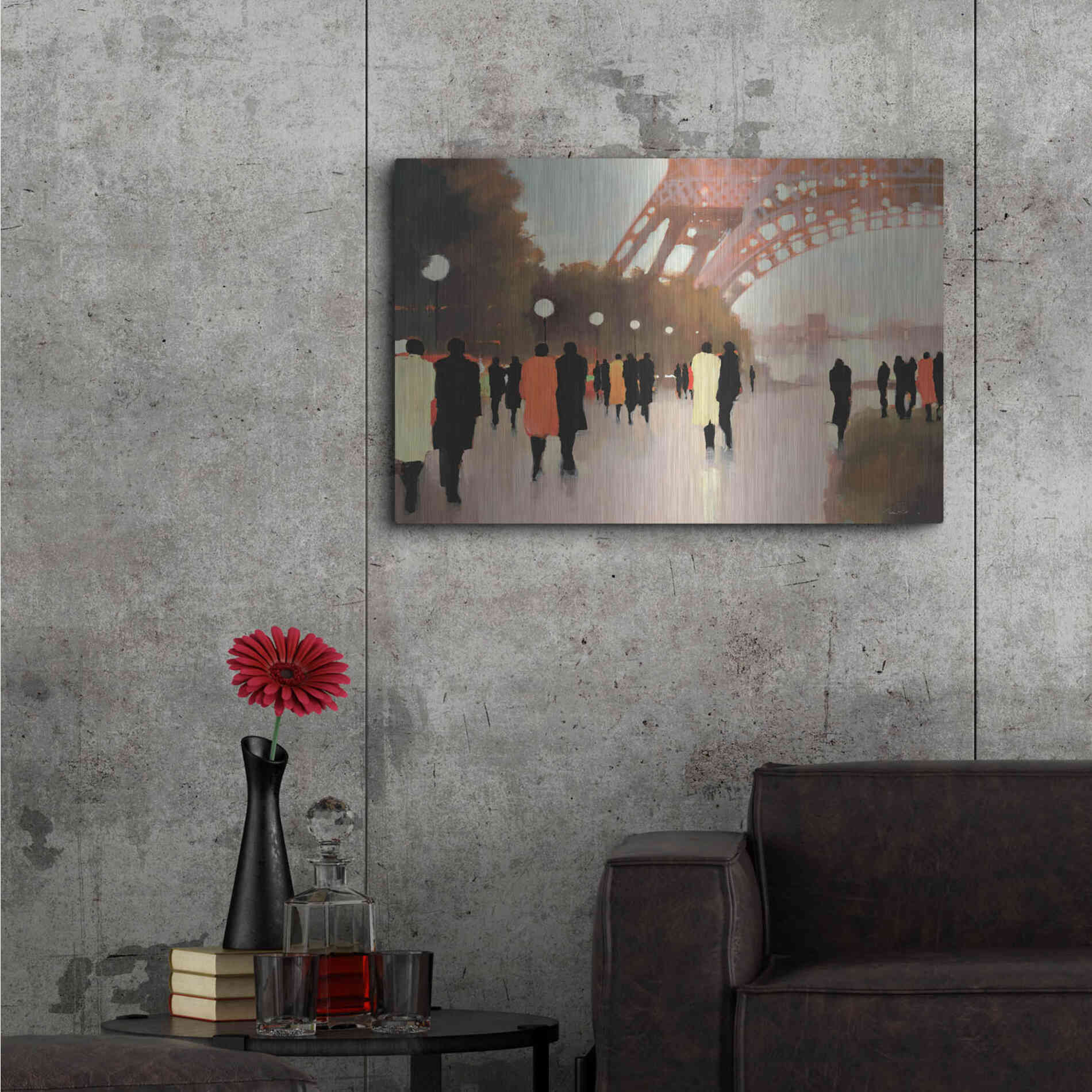 Luxe Metal Art  'Paris Remembered'  by Lorraine Christie, Metal Wall Art,36x24