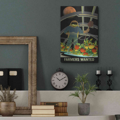 Luxe Metal Art 'Mars Explorer Series: Farmers Wanted' Metal Wall Art,12x16