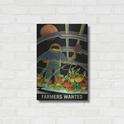 Luxe Metal Art 'Mars Explorer Series: Farmers Wanted' Metal Wall Art,16x24