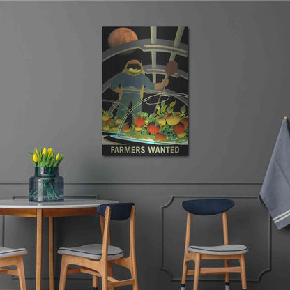 Luxe Metal Art 'Mars Explorer Series: Farmers Wanted' Metal Wall Art,24x36