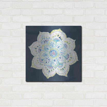 Luxe Metal Art 'Jaipur VI Navy' by Danhui Nai, Metal Wall Art,24x24